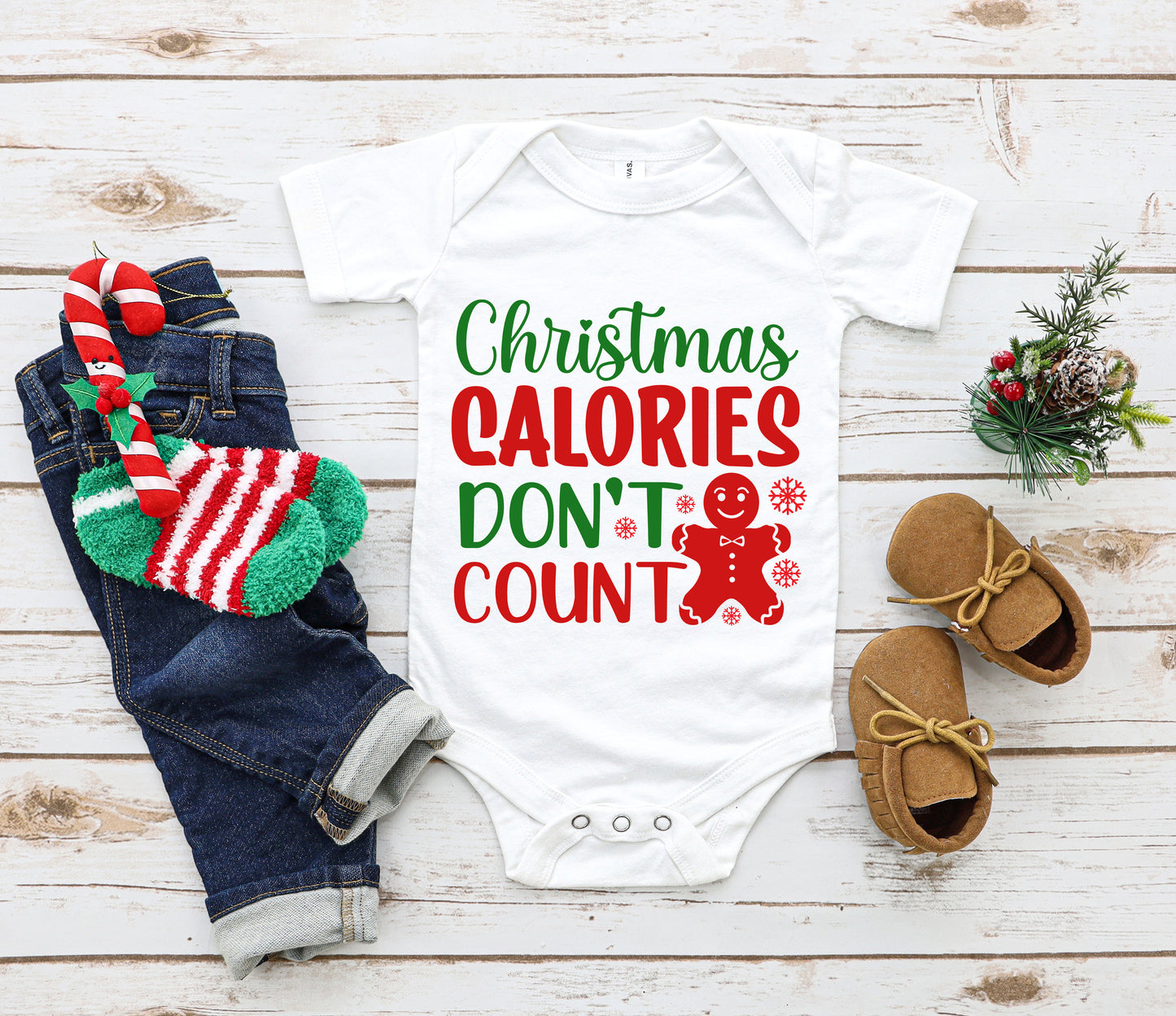 Christmas Calories Don't Count Baby Bodysuit