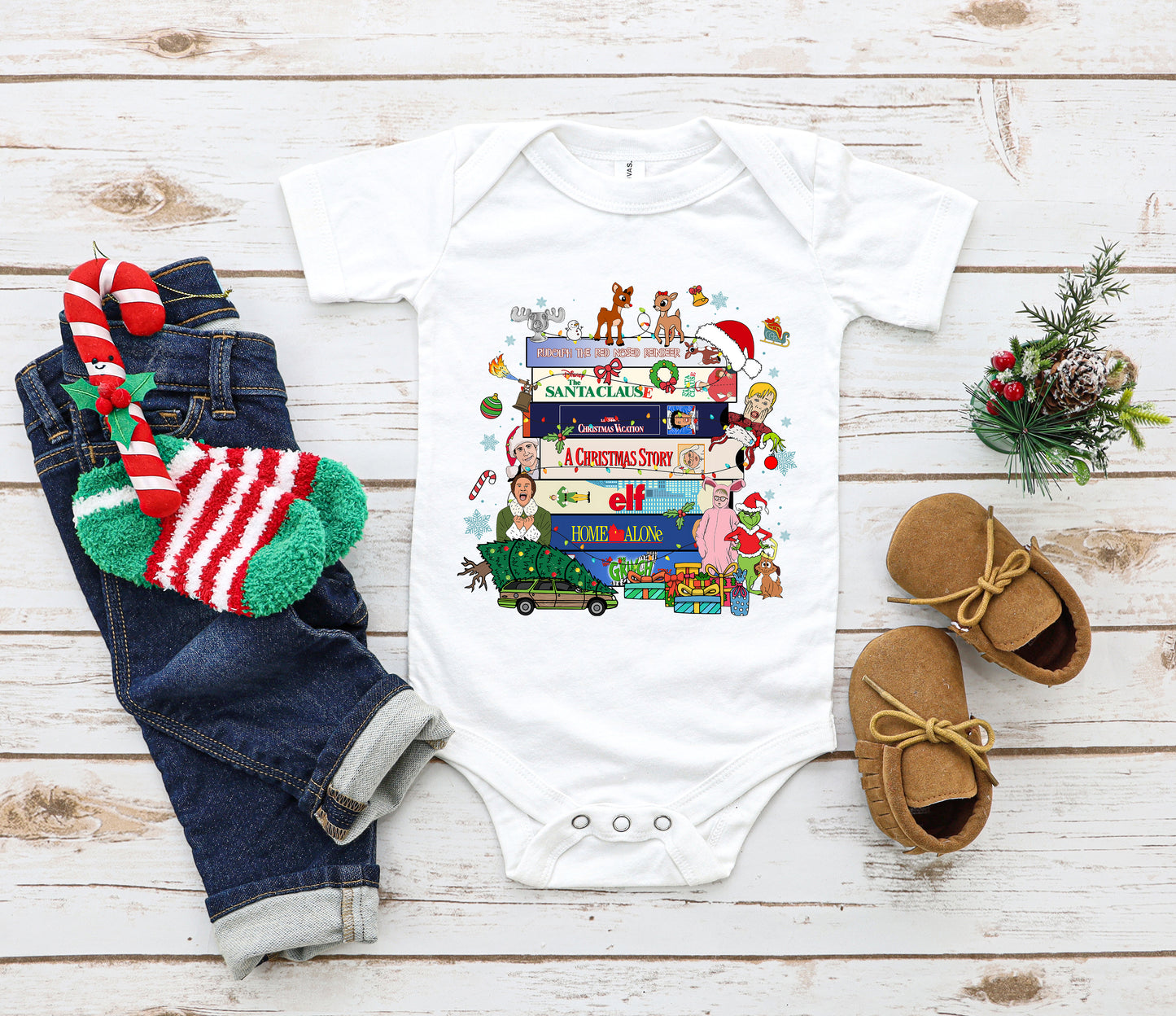 Christmas Movies Baby Bodysuit
