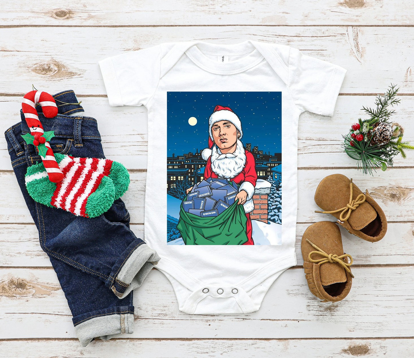 Shady Christmas Baby Bodysuit