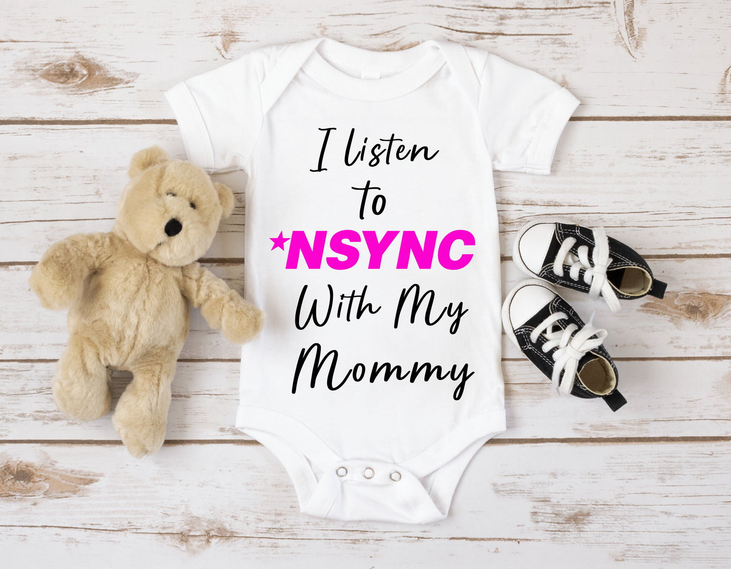 I Listen to NSYNC with Mommy Baby Onesie